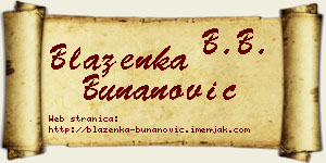 Blaženka Bunanović vizit kartica